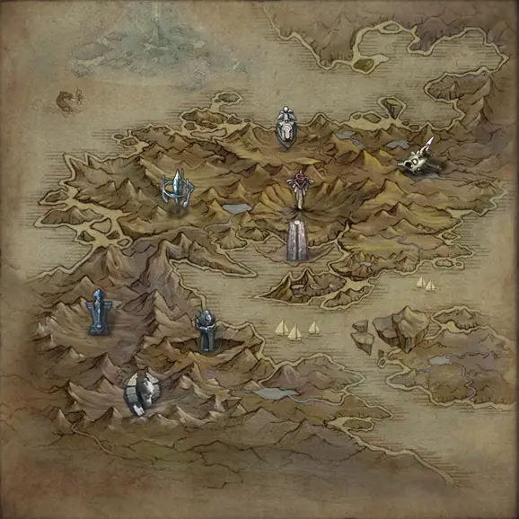 In-game world map of Balaurea