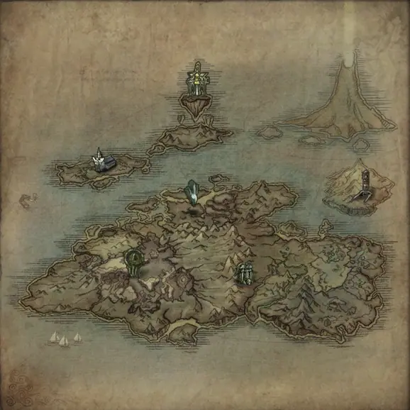 In-game world map of Elysea